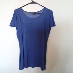 Unlisted By Kenneth Cole Periwinkle Short Sleeve Tee with Flutter Sleeves